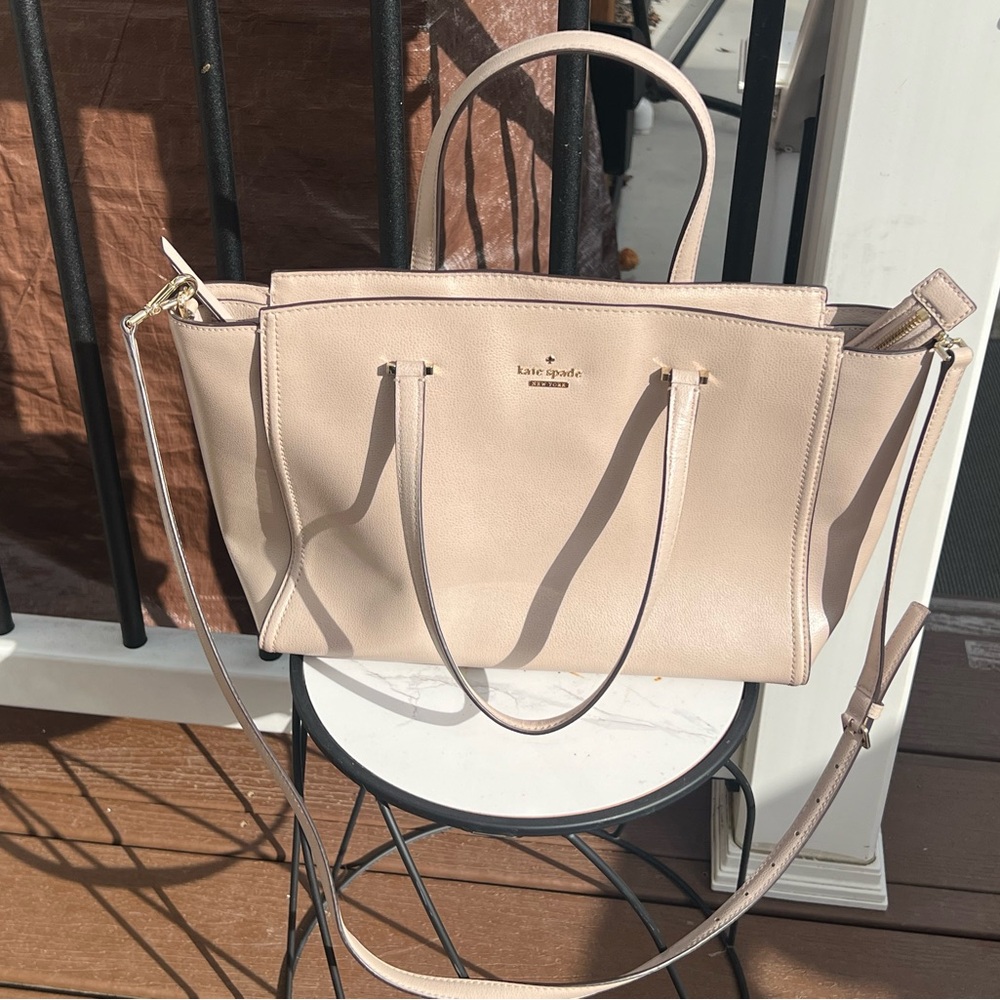 KATE SPADE Elegant  Leather Handbag Cream color
